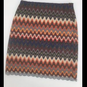 Basically Me Girls 8 Mini Chevron Multicolor Skirt